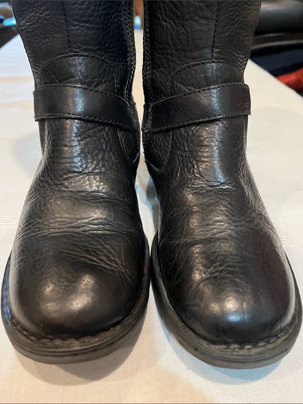 Born Kendall Black Leather Biker Boot size 8 women’s - Picture 5 of 11